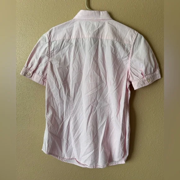 Girls Ralph Lauren, short sleeve button-down top size 16 pink NWOT - Picture 2 of 3